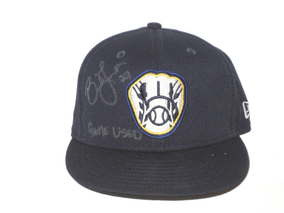 Bowden Francis Game Used & Signed Milwaukee Brewers 2021 Spring Training  New Era 59FIFTY Hat - Worn at Alternate Site!