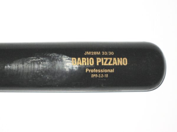 Dario Pizzano 2019 Binghamton Rumble Ponies Game Used & Signed Black Phoenix Baseball Bat