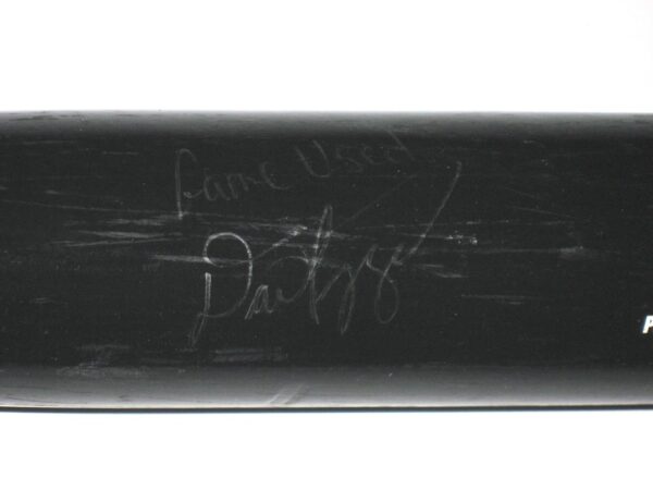 Dario Pizzano Binghamton Rumble Ponies Game Used & Signed Black & White Phoenix Baseball Bat