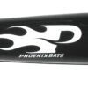 Dario Pizzano Binghamton Rumble Ponies Game Used & Signed Black & White Phoenix Baseball Bat