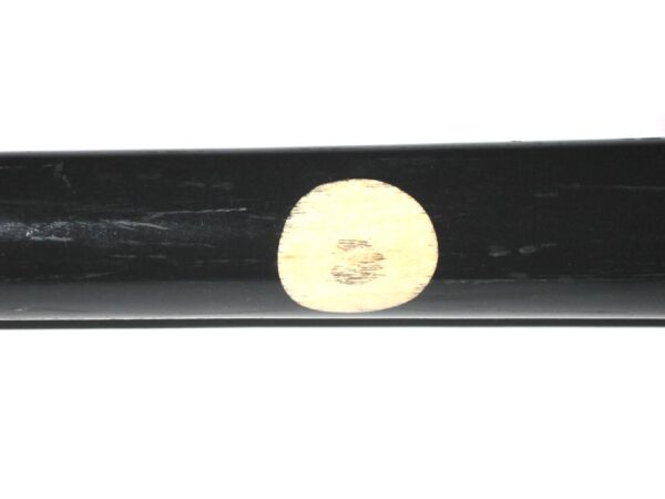 Dario Pizzano Binghamton Rumble Ponies Game Used & Signed Black & White Phoenix Baseball Bat