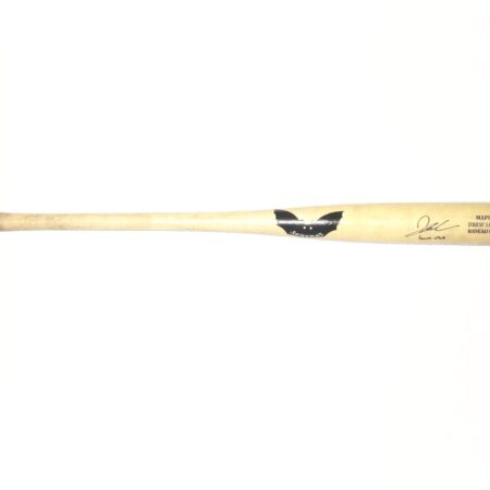 Drew Lugbauer 2019 Florida Fire Frogs Game Used & Signed Sam Rideau Crusher Maple Baseball Bat – Cracked