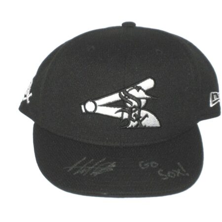 Hunter Schryver 2021 Team Issued & Signed Black Chicago White Sox Batting Practice New Era 59FIFTY Fitted Hat