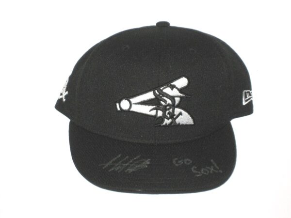 Hunter Schryver 2021 Team Issued & Signed Black Chicago White Sox Batting Practice New Era 59FIFTY Fitted Hat