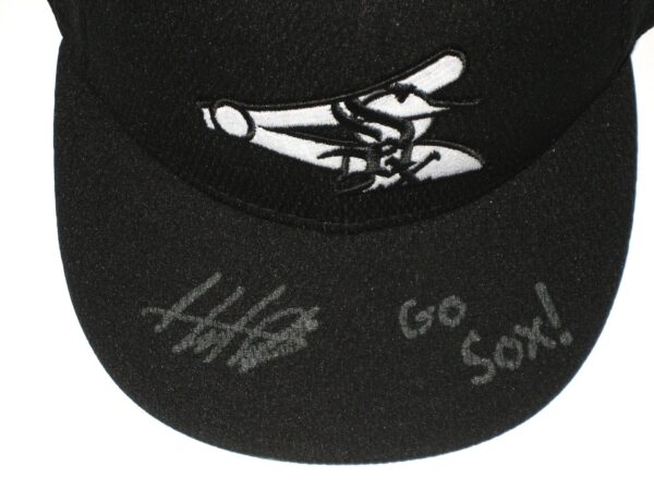 Hunter Schryver 2021 Team Issued & Signed Black Chicago White Sox Batting Practice New Era 59FIFTY Fitted Hat