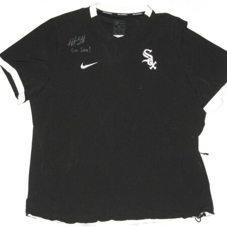 Hunter Schryver Player Issued & Signed Official Black Chicago White Sox 86 Schryver Short Sleeve Nike XL Pullover Jacket