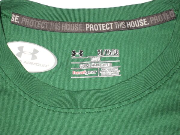 Scott Daly Team Issued & Signed Official Green Notre Dame Fighting Irish Football Under Armour XL Shirt