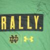 Tommy Kraemer Player Issued & Signed Kelly Green Notre Dame Fighting Irish RALLY #78 Under Armour 3XL Shirt