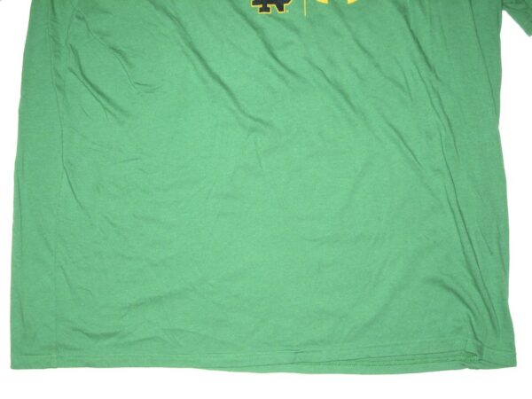 Tommy Kraemer Player Issued & Signed Kelly Green Notre Dame Fighting Irish RALLY #78 Under Armour 3XL Shirt