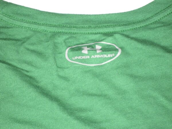 Tommy Kraemer Player Issued & Signed Kelly Green Notre Dame Fighting Irish RALLY #78 Under Armour 3XL Shirt