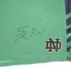 Tommy Kraemer Practice Worn & Signed Official Green Notre Dame Fighting Irish Under Armour 2XL Shorts