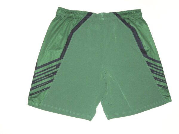 Tommy Kraemer Practice Worn & Signed Official Green Notre Dame Fighting Irish Under Armour 2XL Shorts