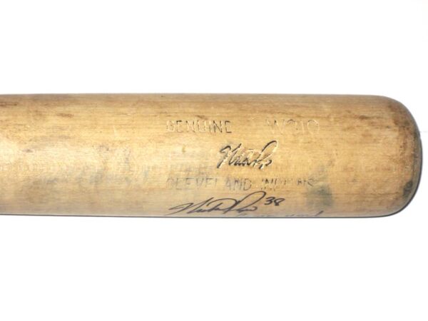 Mike Papi 2017 Akron Rubber Ducks Game Used & Signed Louisville Slugger Baseball Bat – Cracked