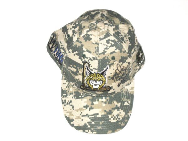 Mike Papi Team Issued & Signed Official Camo Lynchburg Hillcats US ARMY Promotional Adventures Hat