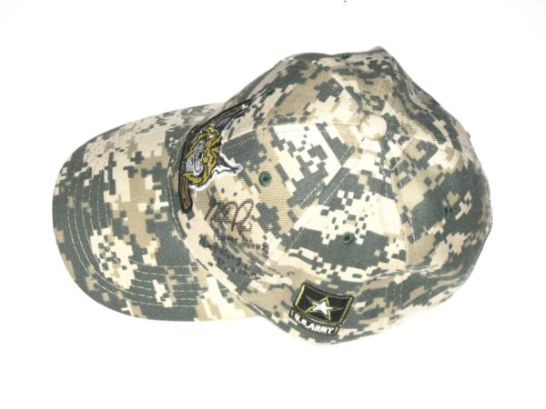 Mike Papi Team Issued & Signed Official Camo Lynchburg Hillcats US ARMY Promotional Adventures Hat