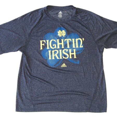 Scott Daly Team Issued & Signed Official Notre Dame Fighting Irish 2013 Shamrock Series Adidas Climalite Shirt