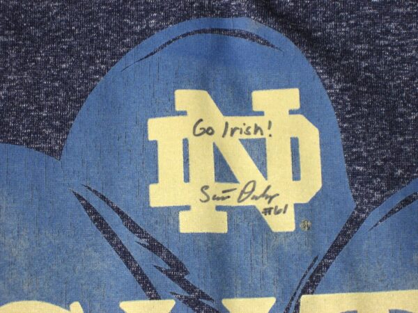 Scott Daly Team Issued & Signed Official Notre Dame Fighting Irish 2013 Shamrock Series Adidas Climalite Shirt