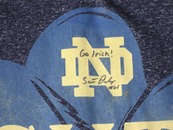 Scott Daly Team Issued & Signed Official Notre Dame Fighting Irish 2013 Shamrock Series Adidas Climalite Shirt