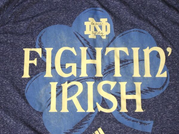 Scott Daly Team Issued & Signed Official Notre Dame Fighting Irish 2013 Shamrock Series Adidas Climalite Shirt