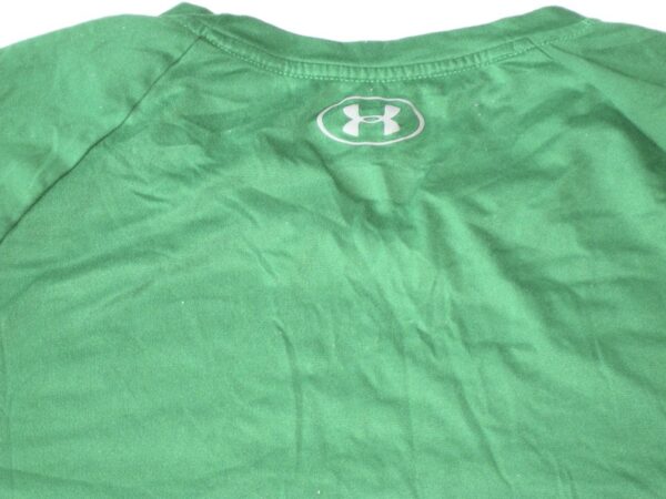 Tommy Kraemer Game Worn & Signed Official Green Notre Dame Fighting Irish Football Under Armour 3XL Shirt