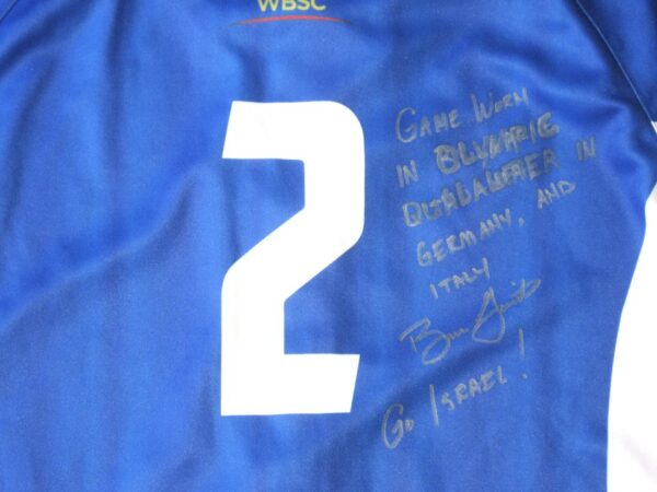 Blake Gailen Game Worn & Signed Blue & White Team Israel Jersey - Worn In Olympic Qualifiers In Italy & Germany!!!