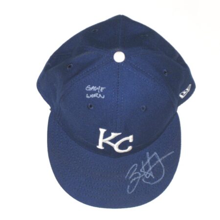 Bryce Hensley Game Worn & Signed Official Kansas City Royals New Era 59FIFTY Hat - Worn In Minor League Spring Training!1