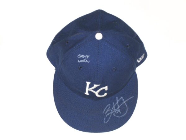 Bryce Hensley Game Worn & Signed Official Kansas City Royals New Era 59FIFTY Hat - Worn In Minor League Spring Training!1