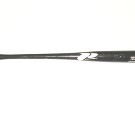 Dario Pizzano 2020 Winnipeg Goldeyes Game Used & Signed Black & White Phoenix Baseball Bat