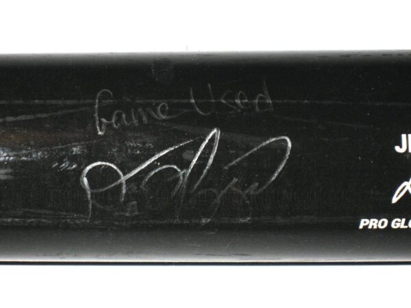 Dario Pizzano 2020 Winnipeg Goldeyes Game Used & Signed Black & White Phoenix Baseball Bat