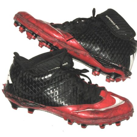 Drew Himmelman Illinois State Redbirds Game Worn & Signed Red, White & Black Nike Superbad Pro Cleats