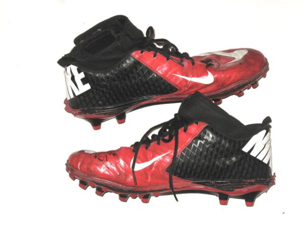 Drew Himmelman Illinois State Redbirds Game Worn & Signed Red, White & Black Nike Superbad Pro Cleats