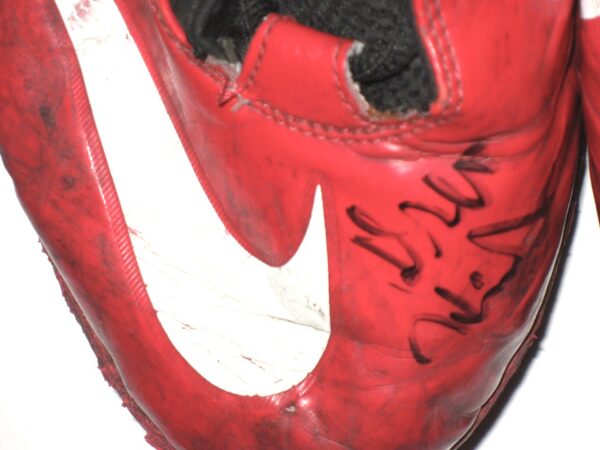 Drew Himmelman Illinois State Redbirds Game Worn & Signed Red, White & Black Nike Superbad Pro Cleats