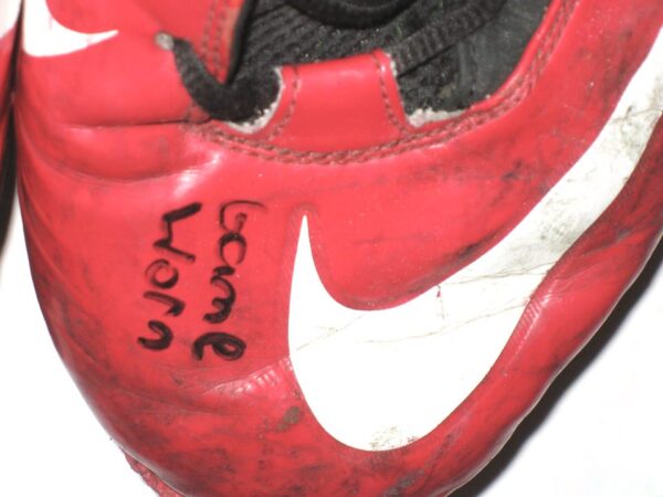 Drew Himmelman Illinois State Redbirds Game Worn & Signed Red, White & Black Nike Superbad Pro Cleats