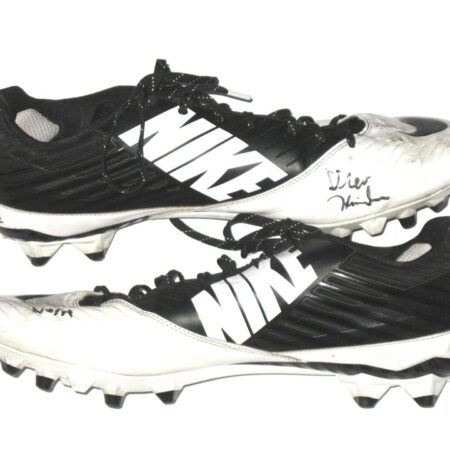 Drew Himmelman Illinois State Redbirds Game Worn & Signed White & Black Nike Cleats