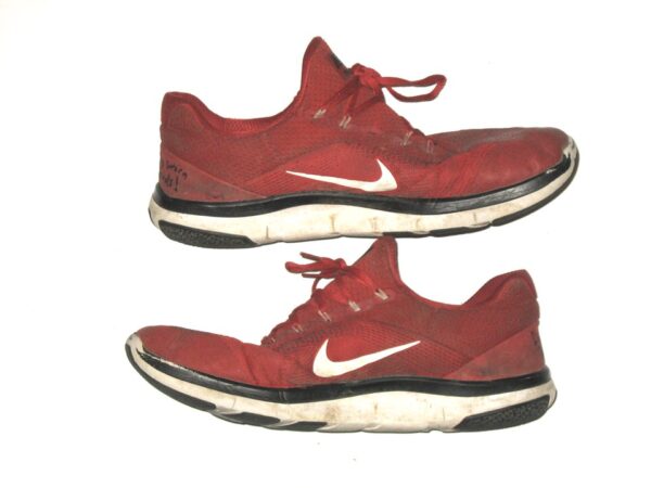 Drew Himmelman Illinois State Redbirds Training Worn & Signed Red & White Nike Shoes