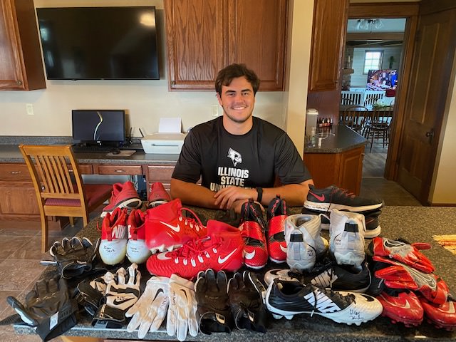 Drew Himmelman Illinois State Redbirds Game Worn & Signed Red & White Nike  Force Savage Cleats - Big Dawg Possessions
