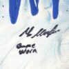 Max Moroff 2020 New York Mets Game Worn & Signed Blue & White Lizard Skins Batting Gloves