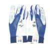 Max Moroff 2020 New York Mets Game Worn & Signed Blue & White Lizard Skins Batting Gloves