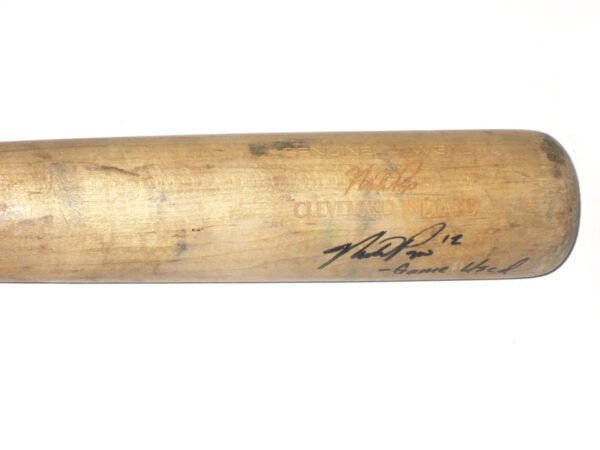 Mike Papi 2017 Cleveland Indians Game Used & Signed Louisville Slugger Baseball Bat – Cracked