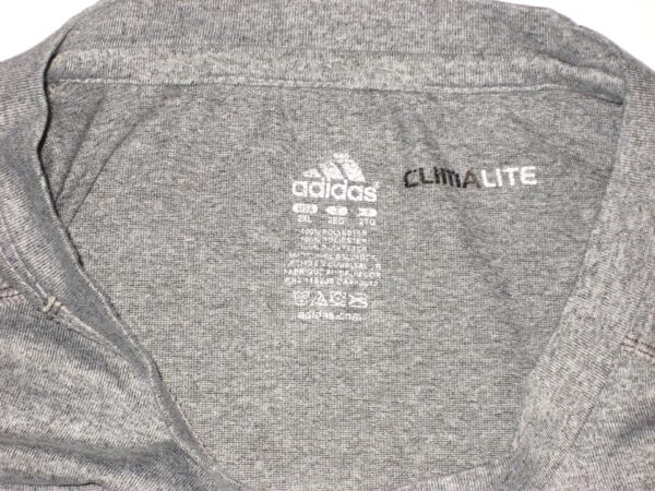 Tommy Kraemer Practice Worn & Signed Official Grey Notre Dame Fighting Irish Adidas 2XL Shirt