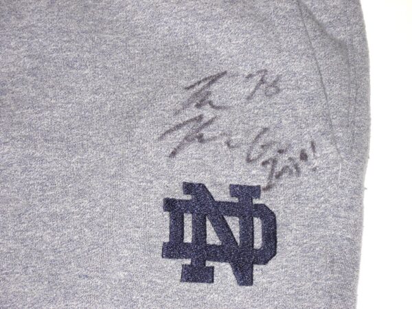 Tommy Kraemer Training Worn & Signed Official Notre Dame Fighting Irish Under Armour ColdGear 3XL Sweatpants