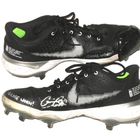 Cam Opp 2021 Brooklyn Cyclones Game Worn & Signed Black & White Nike Alpha Huarache Cleats