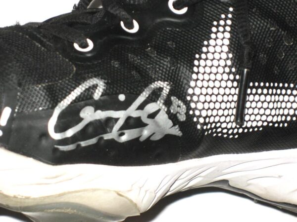 Cam Opp 2021 Brooklyn Cyclones Game Worn & Signed Black & White Nike Alpha Huarache Cleats