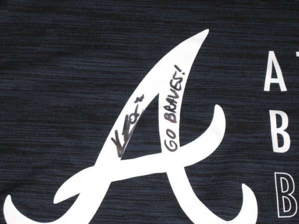 Kevin Josephina 2021 Practice Worn & Signed Official Atlanta Braves Baseball Nike Dri-Fit Shirt