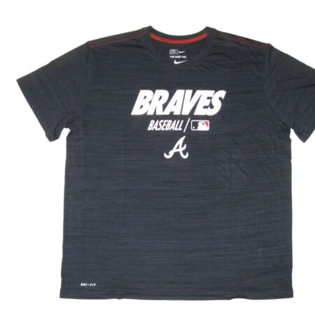 Kevin Josephina 2021 Practice Worn & Signed Official Atlanta Braves Baseball Nike Dri-Fit XXL Shirt