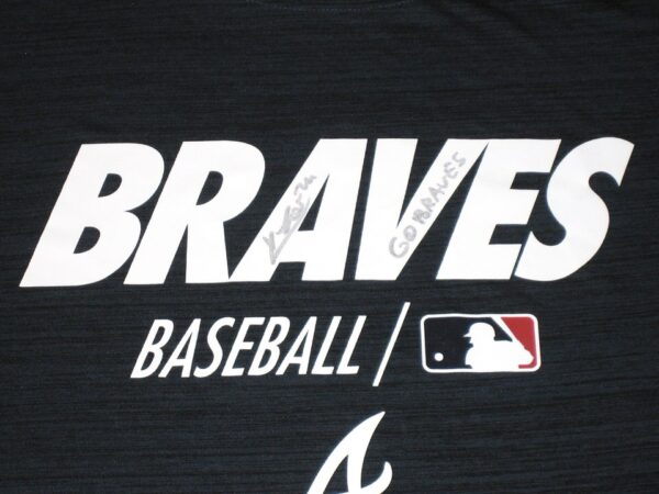 Kevin Josephina 2021 Practice Worn & Signed Official Atlanta Braves Baseball Nike Dri-Fit XXL Shirt