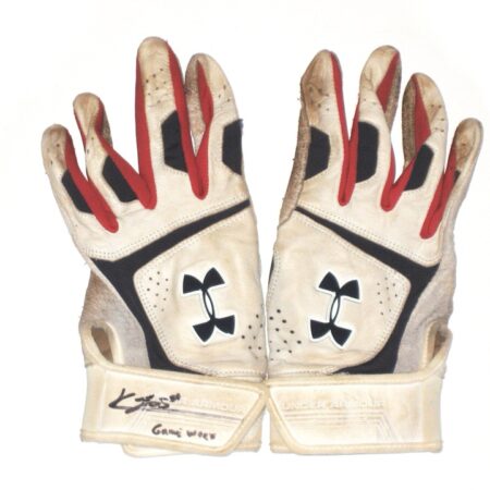 Kevin Josephina 2021 Rome Braves Game Worn & Signed Customized Under Armour #22 Batting Gloves