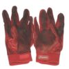 Kevin Josephina 2021 Rome Braves Game Worn & Signed Red Franklin Batting Gloves