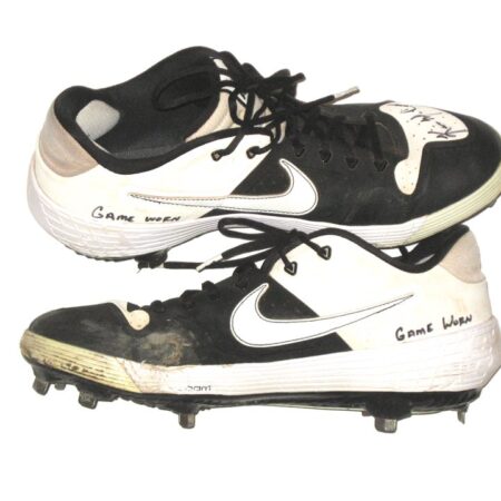 Kevin McCanna Reno Aces Game Worn & Signed Black & White Nike Cleats