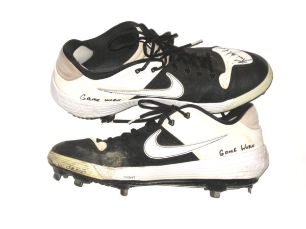 Kevin McCanna Reno Aces Game Worn & Signed Black & White Nike Cleats